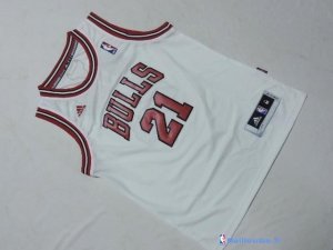 Maillot NBA Pas Cher Chicago Bulls Junior Jimmy Butler 21 Blanc
