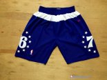 Pantalon NBA Pas Cher Philadelphia Sixers Retro Bleu