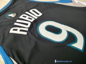 Maillot NBA Pas Cher Minnesota Timberwolves Ricky Rubio 9 Noir