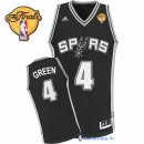 Maillot NBA Pas Cher Finales San Antonio Spurs 4 Vert Noir