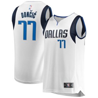 Dallas Mavericks Luka Doncic Fanatics Branded White Fast Break Replica Jersey - Association Edition