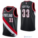 Maillot NBA Pas Cher Portland Trail Blazers Zach Collins 33 Noir Icon 2017/18