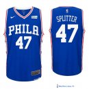 Maillot NBA Pas Cher Philadelphia Sixers Tiago Splitter 47 Bleu 2017/18