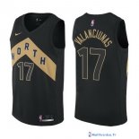 Maillot NBA Pas Cher Toronto Raptors Jonas Valanciunas 17 Nike Noir Ville 2017/18