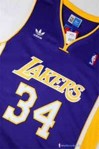 Maillot NBA Pas Cher Los Angeles Lakers Shaquille O'Neal 34 Pourpre