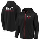 Miami Heat Fanatics Branded Black Iconic Defender Mission Performance Primary Logo Full-Zip Hoodie