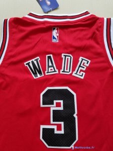 Maillot NBA Pas Cher Chicago Bulls Junior Dwyane Wade 3 Rouge