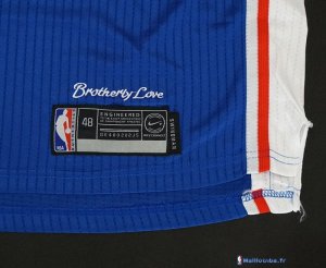 Maillot NBA Pas Cher Philadelphia Sixers Ben Simmons 25 Bleu 2017/18