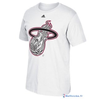 T-Shirt NBA Pas Cher Miami Heat Blanc