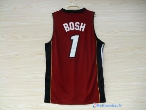 Maillot NBA Pas Cher Miami Heat Chris Bosh 1 Rouge Noir