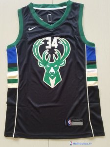 Maillot NBA Pas Cher Milwaukee Bucks Junior Giannis Antetokounmpo 34 Noir Statement 2017/18