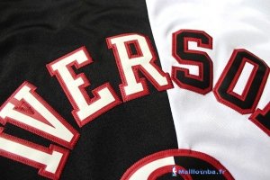 Maillot NBA Pas Cher Philadelphia Sixers Allen Iverson 3 Noir Blanc