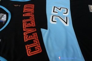 Maillot NBA Pas Cher Cleveland Cavaliers LeBron James 23 Retro Dentelle Noir