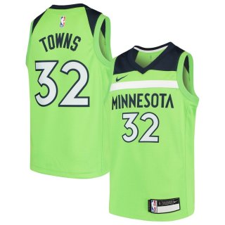 Minnesota Timberwolves Karl-Anthony Towns Nike Neon Green Swingman Jersey