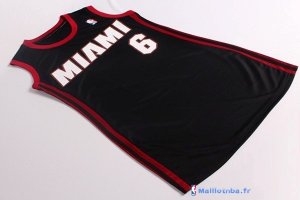 Maillot NBA Pas Cher Miami Heat Femme LeBron James 6 Noir