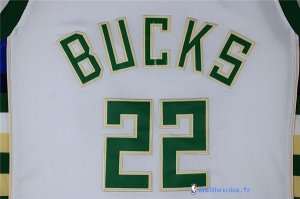 Maillot NBA Pas Cher Milwaukee Bucks Khris Middleton 22 Blanc