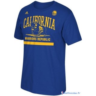 T-Shirt NBA Pas Cher Golden State Warriors Bleu