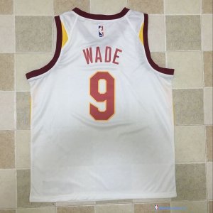 Maillot NBA Pas Cher Cleveland Cavaliers Dwyane Wade 9 Blanc Association 2017/18