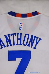 Maillot NBA Pas Cher New York Knicks Carmelo Anthony 7 Blanc Dentelle