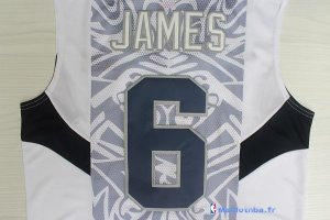 Maillot NBA Pas Cher USA 2008 James 6 Blanc