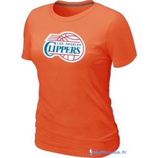 T-Shirt NBA Pas Cher Femme Los Angeles Clippers Orange