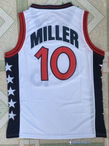 Maillot NBA Pas Cher USA 1996 Reggie Miller 10 Blanc