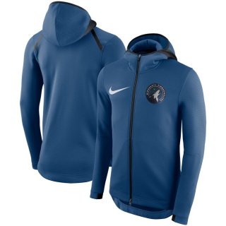 Minnesota Timberwolves Nike Blue Showtime Therma Flex Performance Full-Zip Hoodie