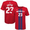 Detroit Pistons Blake Griffin Nike Red 2019/20 City Edition Name & Number T-Shirt