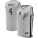 San Antonio Spurs Derrick White Fanatics Branded Silver Fast Break Replica Player Jersey - Statement Edition