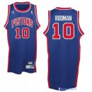 Maillot NBA Pas Cher Detroit Pistons Dennis Rodman 10 Bleu