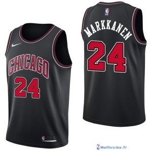 Maillot NBA Pas Cher Chicago Bulls Lauri Markkanen 24 Noir Statement 2017/18