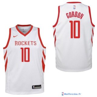 Maillot NBA Pas Cher Houston Rockets Junior Eric Gordon 10 Blanc Association 2017/18