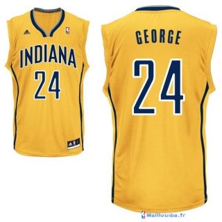 Maillot NBA Pas Cher Indiana Pacers Paul George 24 Jaune