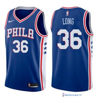 Maillot NBA Pas Cher Philadelphia Sixers Shawn Long 36 Bleu Icon 2017/18