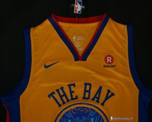 Maillot NBA Pas Cher Golden State Warriors Klay Thompson 11 Jaune Ville 2017/18