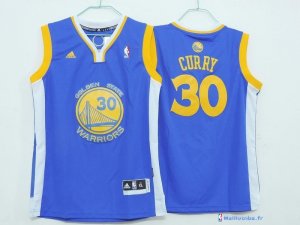 Maillot NBA Pas Cher Golden State Warriors Junior Stephen Curry 30 Bleu