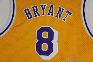 Maillot NBA Pas Cher Los Angeles Lakers Kobe Bryant 8 Jaune