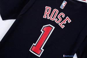 Maillot NBA Pas Cher Chicago Bulls Derrick Rose 1 Noir MC