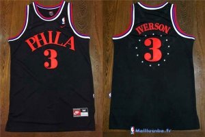 Maillot NBA Pas Cher Philadelphia Sixers Allen Iverson 3 6 Retro Noir