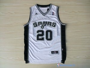 Maillot NBA Pas Cher San Antonio Spurs Manu Ginóbili 20 Blanc