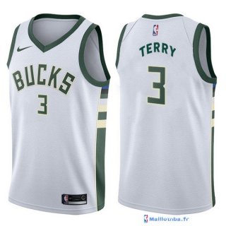 Maillot NBA Pas Cher Milwaukee Bucks Jason Terry 3 Blanc Association 2017/18