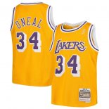 Los Angeles Lakers Shaquille O'Neal Mitchell & Ness Gold Swingman Throwback Jersey