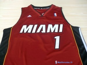 Maillot NBA Pas Cher Miami Heat Chris Bosh 1 Rouge Noir