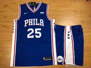 Pantalon NBA Pas Cher Philadelphia Sixers Nike Bleu