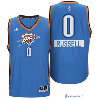 Maillot NBA Pas Cher Noël Oklahoma City Thunder Russell 0 Bleu