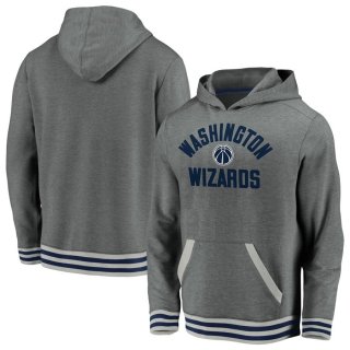 Washington Wizards Fanatics Branded Gray True Classics Vintage Upperclassman Tri-Blend Pullover Hoodie