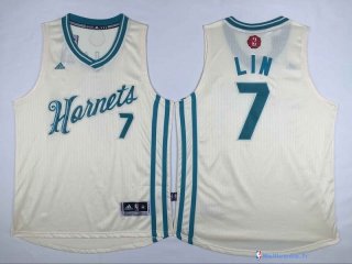 Maillot NBA Pas Cher Noël Charlotte Hornets Lin 7 Blanc