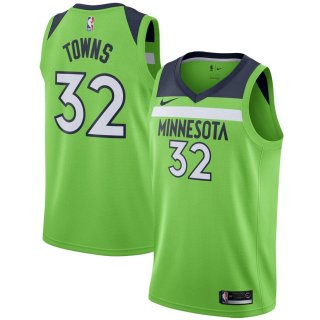 Minnesota Timberwolves Karl-Anthony Towns Nike Green Swingman Jersey Statement Edition