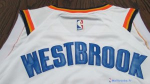 Maillot NBA Pas Cher Oklahoma City Thunder Russell Westbrook 0 Blanc Association 2017/18