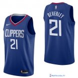 Maillot NBA Pas Cher Los Angeles Clippers Patrick Beverley 21 Bleu Icon 2017/18